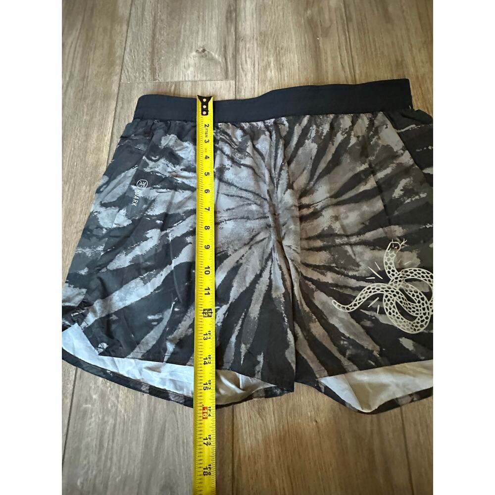 Roark Black & Gray Tie-Dye Athletic Shorts with Snake Graphic  liner removed - Picture 3 of 10